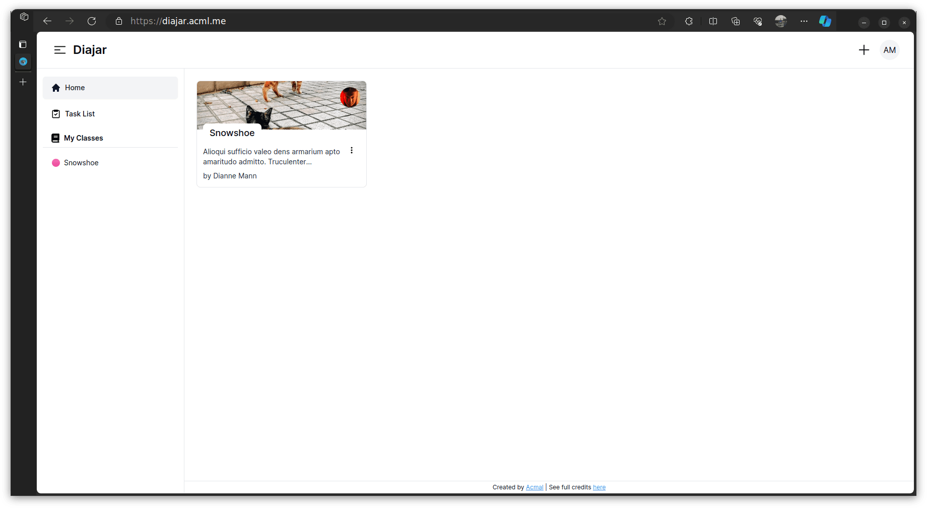 Home Page Screenshot